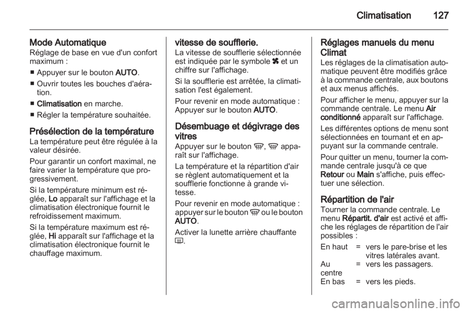 OPEL ZAFIRA 2012  Manuel dutilisation (in French) 