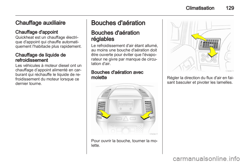 OPEL ZAFIRA 2012  Manuel dutilisation (in French) 