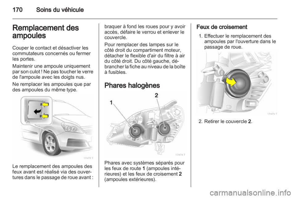 OPEL ZAFIRA 2012  Manuel dutilisation (in French) 