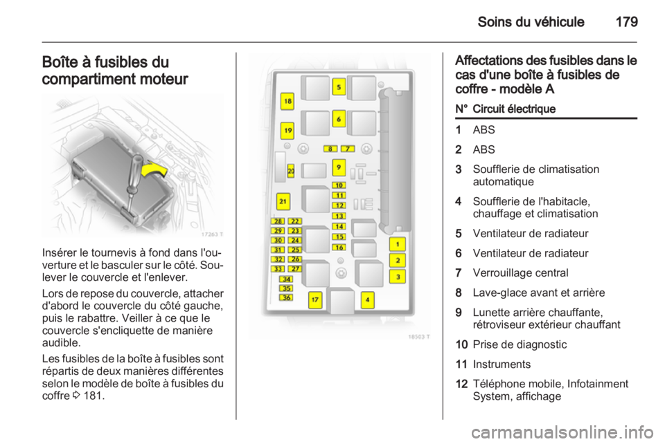 OPEL ZAFIRA 2012  Manuel dutilisation (in French) 