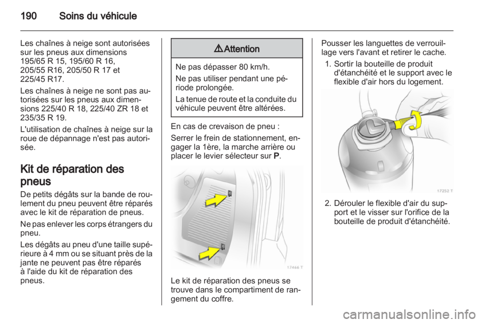 OPEL ZAFIRA 2012  Manuel dutilisation (in French) 