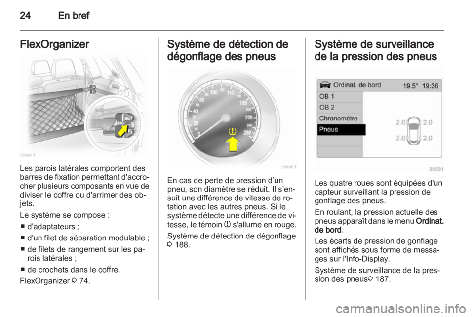 OPEL ZAFIRA 2012  Manuel dutilisation (in French) 