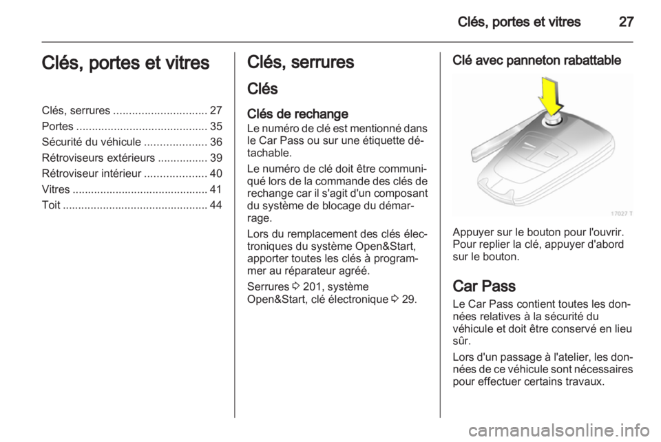 OPEL ZAFIRA 2012  Manuel dutilisation (in French) 