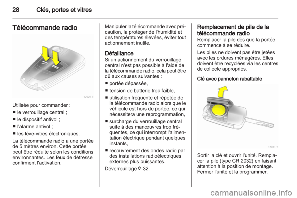OPEL ZAFIRA 2012  Manuel dutilisation (in French) 