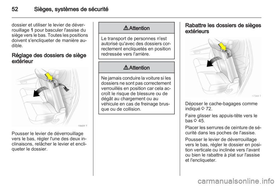 OPEL ZAFIRA 2012  Manuel dutilisation (in French) 