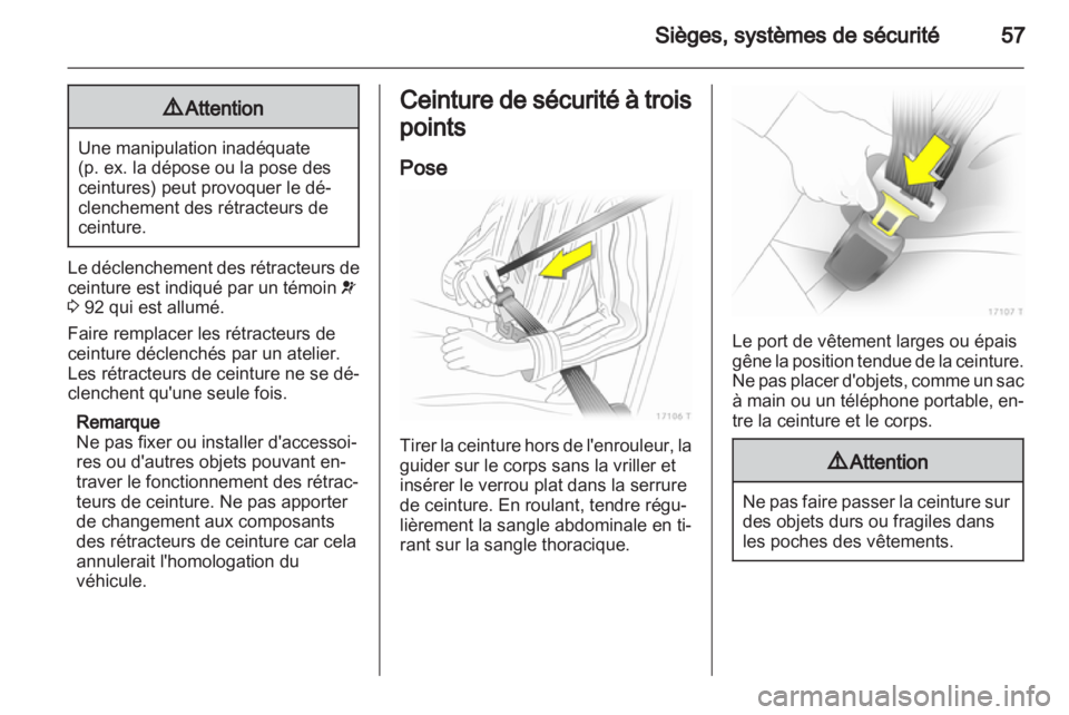 OPEL ZAFIRA 2012  Manuel dutilisation (in French) 