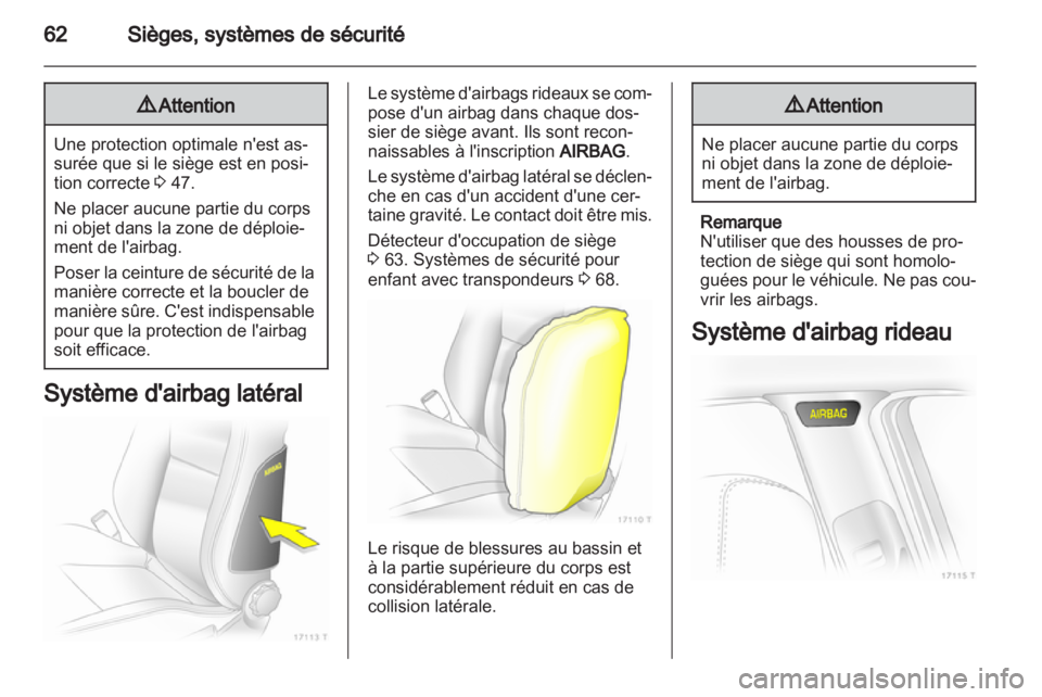 OPEL ZAFIRA 2012  Manuel dutilisation (in French) 