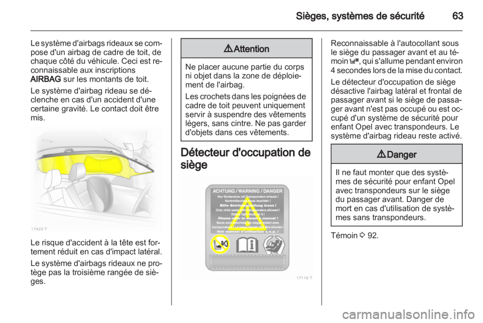 OPEL ZAFIRA 2012  Manuel dutilisation (in French) 