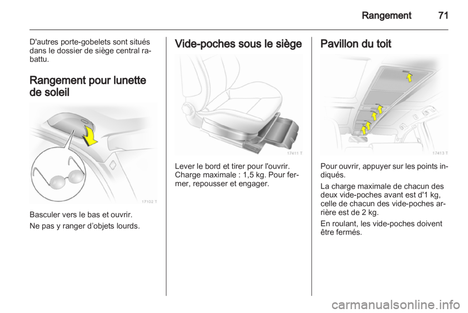 OPEL ZAFIRA 2012  Manuel dutilisation (in French) 