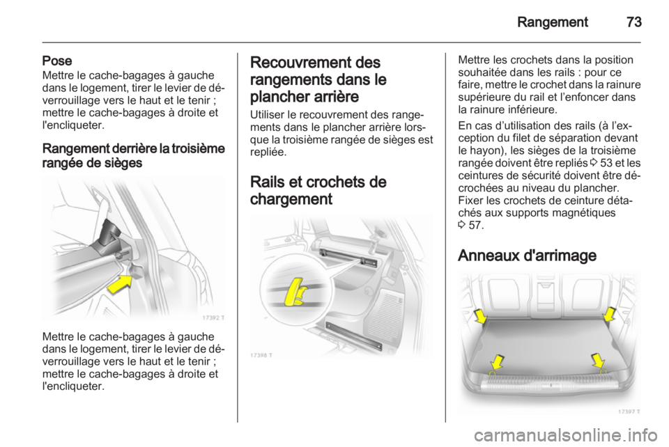 OPEL ZAFIRA 2012  Manuel dutilisation (in French) 
