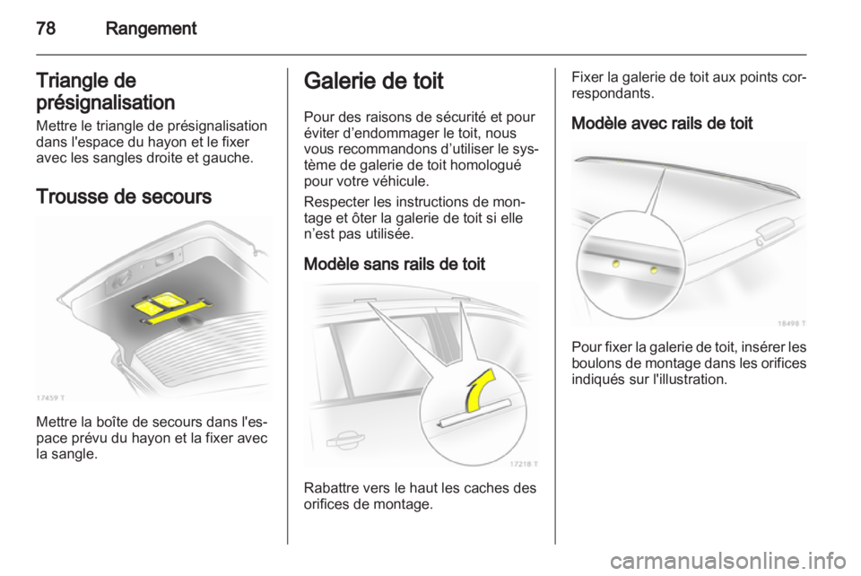 OPEL ZAFIRA 2012  Manuel dutilisation (in French) 