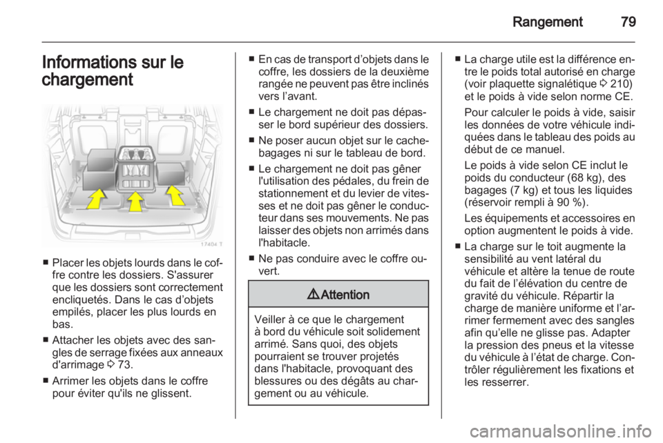 OPEL ZAFIRA 2012  Manuel dutilisation (in French) 