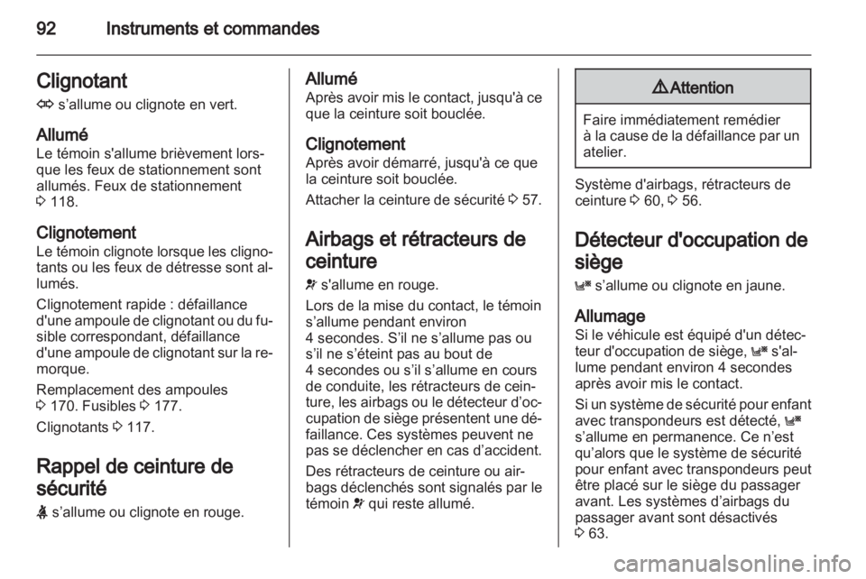 OPEL ZAFIRA 2012  Manuel dutilisation (in French) 
