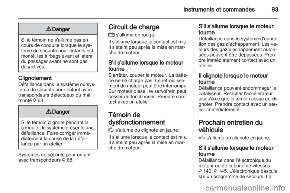 OPEL ZAFIRA 2012  Manuel dutilisation (in French) 