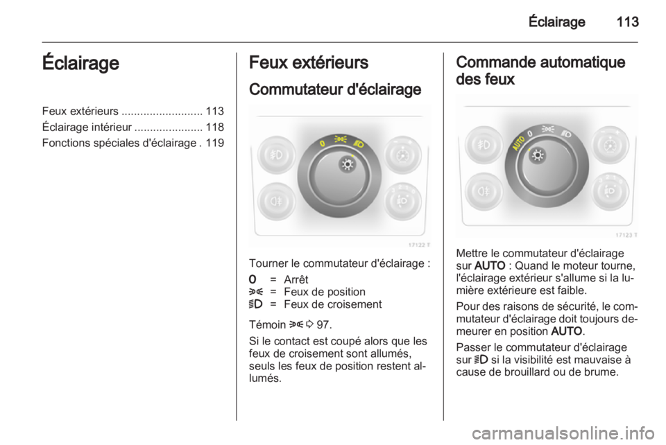 OPEL ZAFIRA 2013  Manuel dutilisation (in French) 