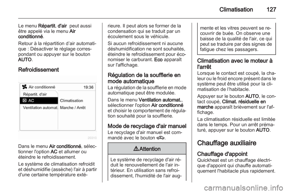 OPEL ZAFIRA 2013  Manuel dutilisation (in French) 