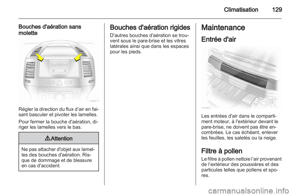 OPEL ZAFIRA 2013  Manuel dutilisation (in French) 