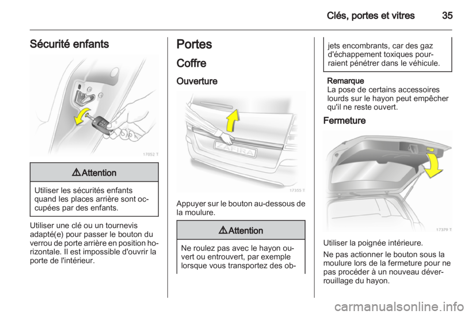 OPEL ZAFIRA 2013  Manuel dutilisation (in French) 