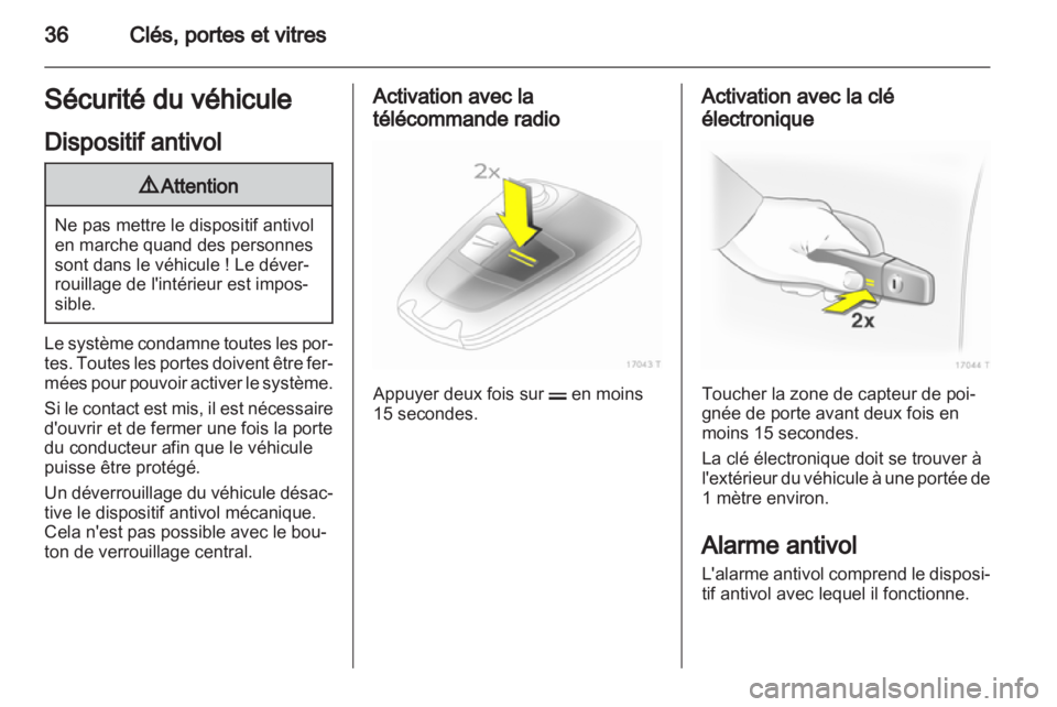 OPEL ZAFIRA 2013  Manuel dutilisation (in French) 