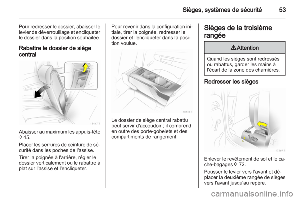 OPEL ZAFIRA 2013  Manuel dutilisation (in French) 