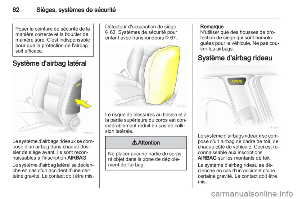 OPEL ZAFIRA 2013  Manuel dutilisation (in French) 