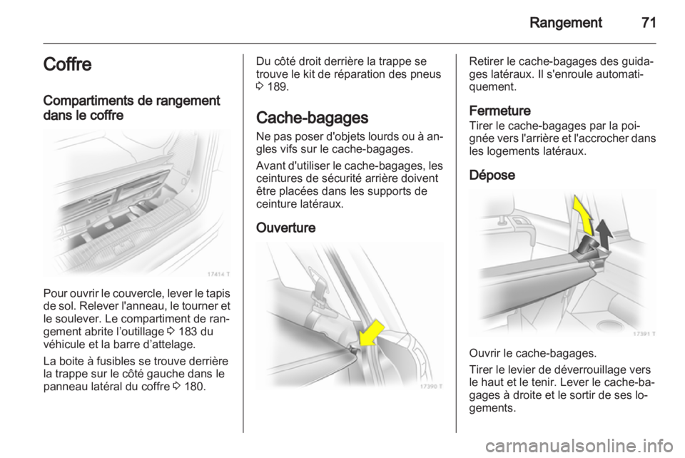 OPEL ZAFIRA 2013  Manuel dutilisation (in French) 