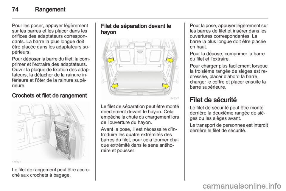OPEL ZAFIRA 2013  Manuel dutilisation (in French) 