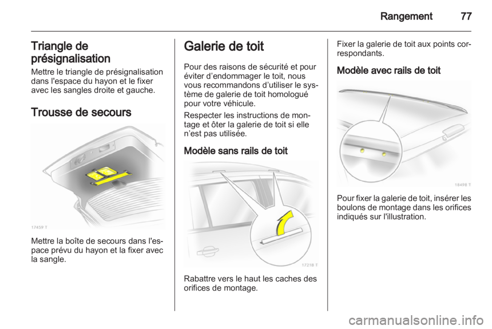 OPEL ZAFIRA 2013  Manuel dutilisation (in French) 