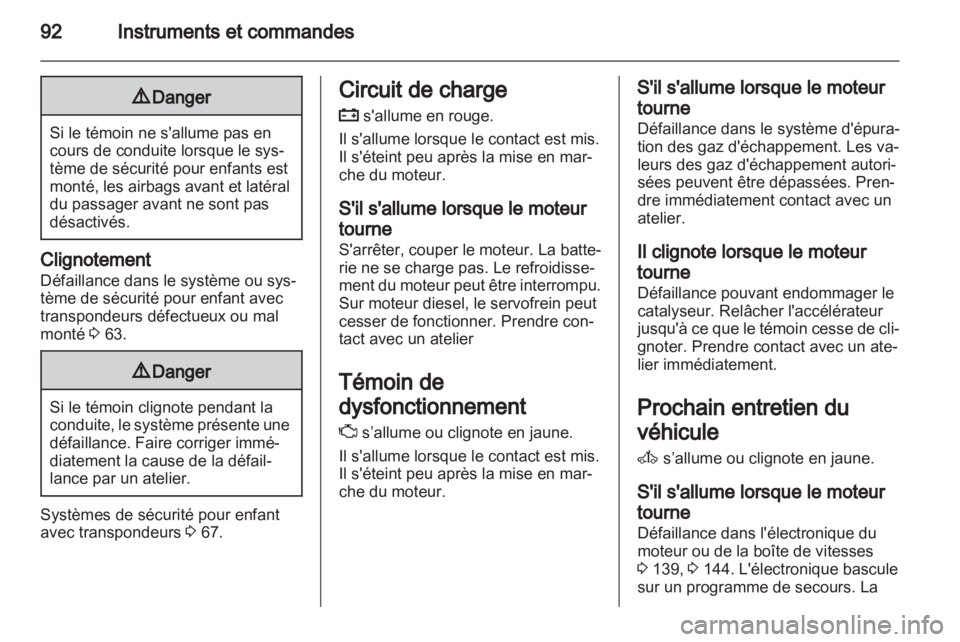 OPEL ZAFIRA 2013  Manuel dutilisation (in French) 