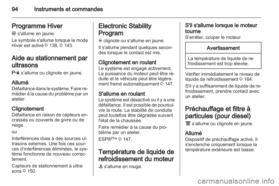 OPEL ZAFIRA 2013  Manuel dutilisation (in French) 