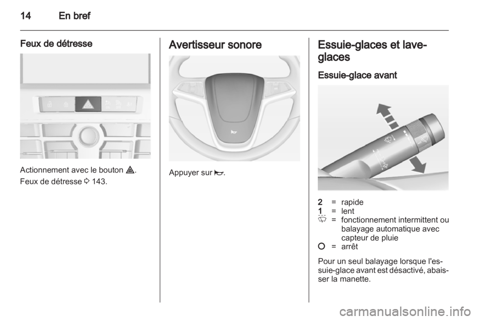 OPEL ZAFIRA TOURER 2012  Manuel dutilisation (in French) 