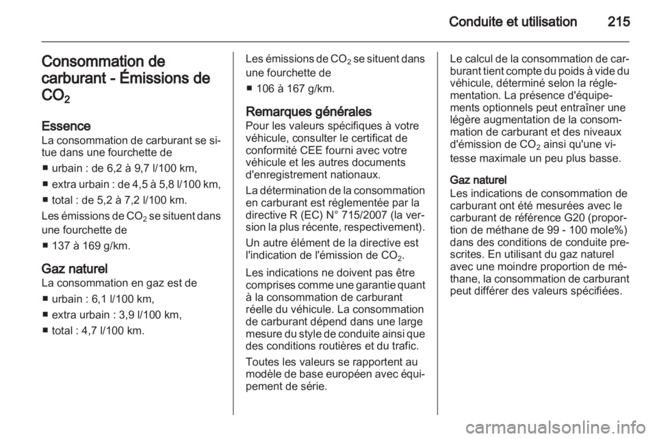 OPEL ZAFIRA TOURER 2012  Manuel dutilisation (in French) 