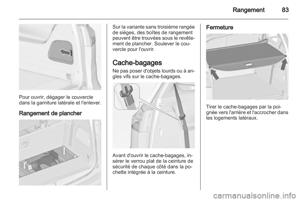 OPEL ZAFIRA TOURER 2012  Manuel dutilisation (in French) 