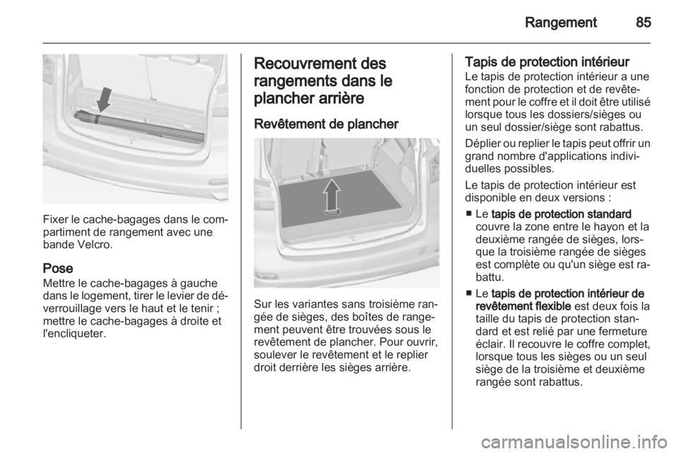 OPEL ZAFIRA TOURER 2012  Manuel dutilisation (in French) 