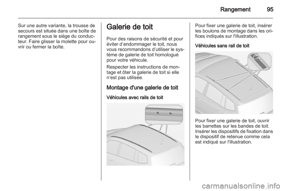 OPEL ZAFIRA TOURER 2012  Manuel dutilisation (in French) 