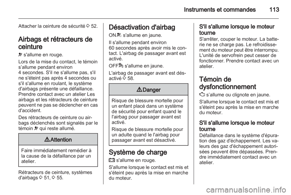 OPEL ZAFIRA TOURER 2012.5  Manuel dutilisation (in French) 