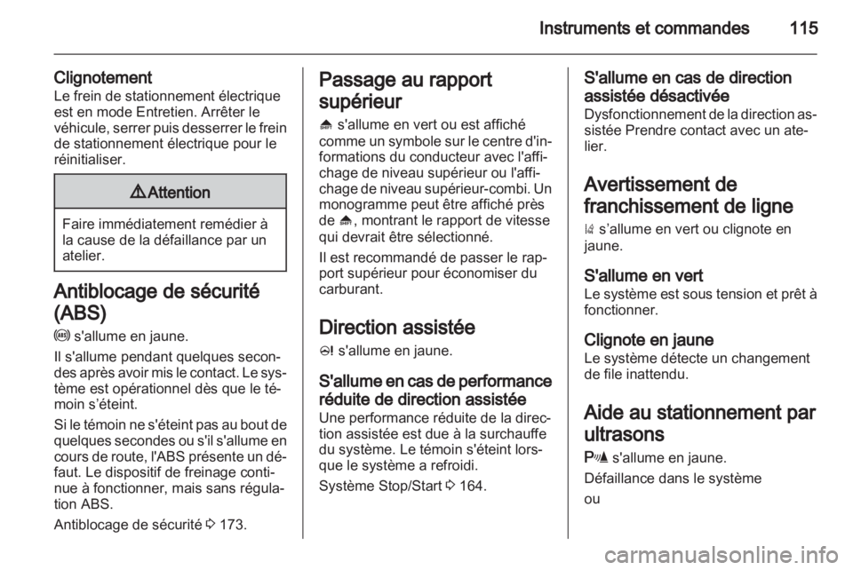 OPEL ZAFIRA TOURER 2012.5  Manuel dutilisation (in French) 