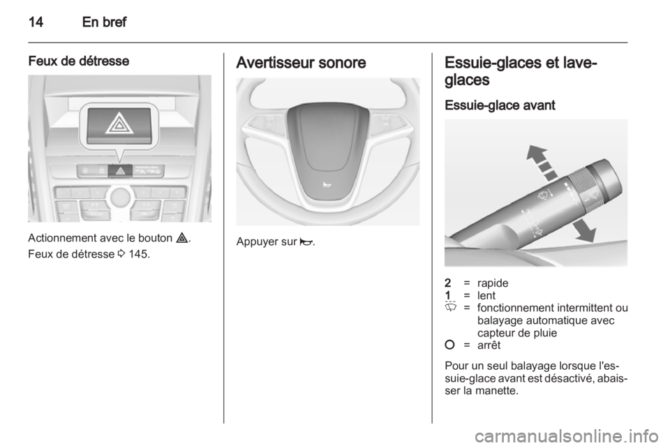 OPEL ZAFIRA TOURER 2012.5  Manuel dutilisation (in French) 