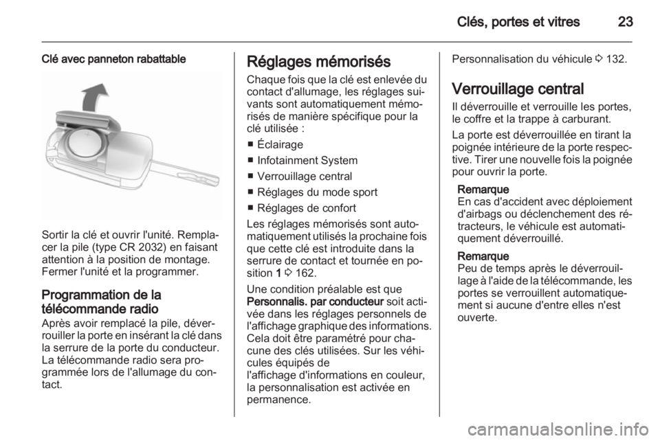 OPEL ZAFIRA TOURER 2012.5  Manuel dutilisation (in French) 