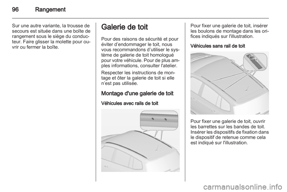 OPEL ZAFIRA TOURER 2012.5  Manuel dutilisation (in French) 