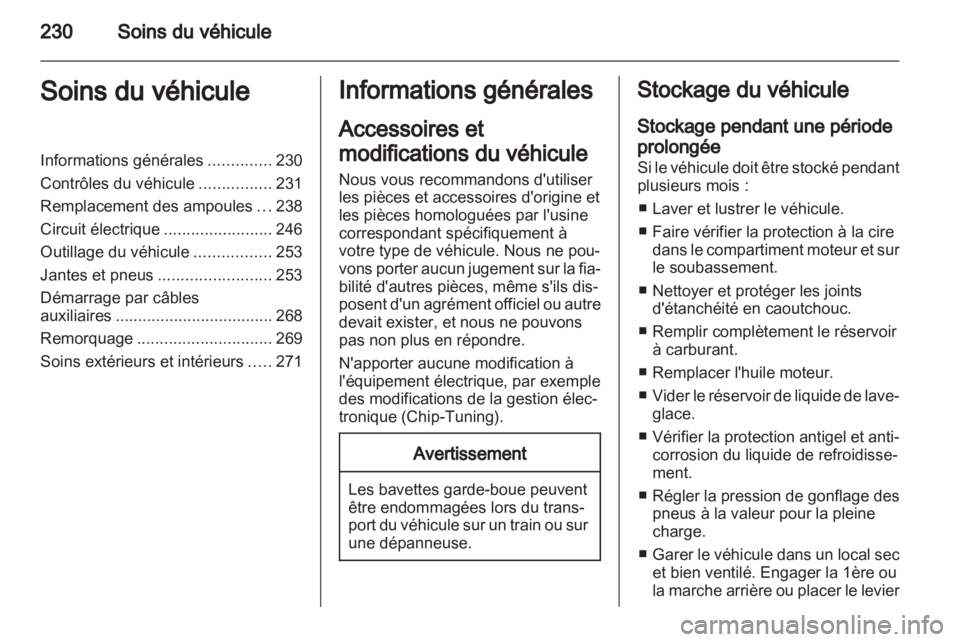 OPEL ZAFIRA TOURER 2013  Manuel dutilisation (in French) 