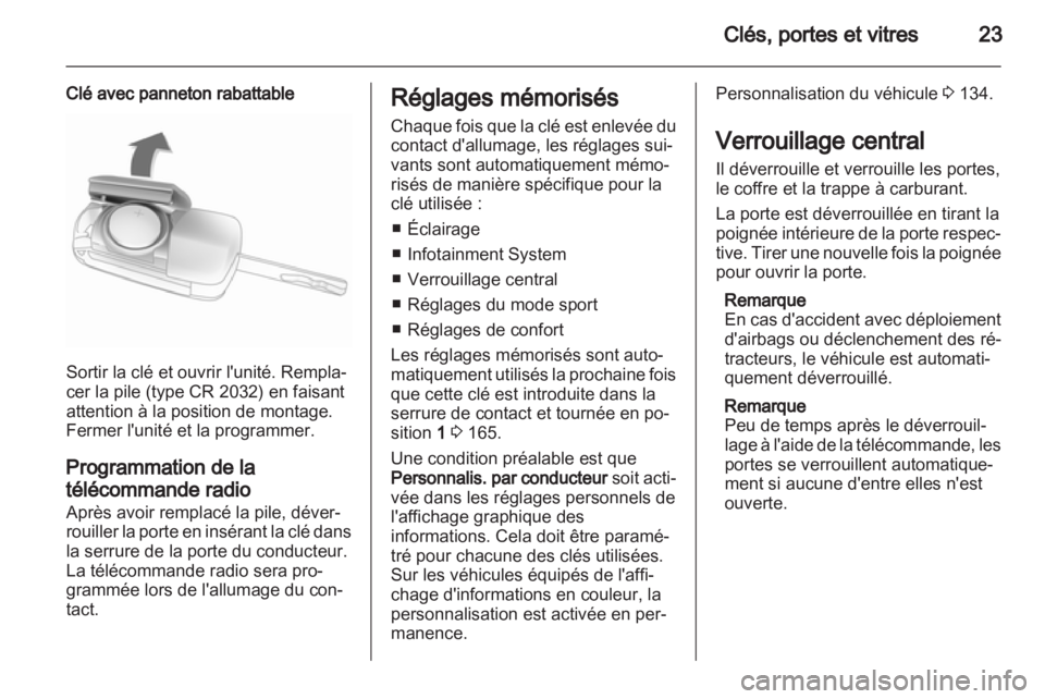 OPEL ZAFIRA TOURER 2013  Manuel dutilisation (in French) 