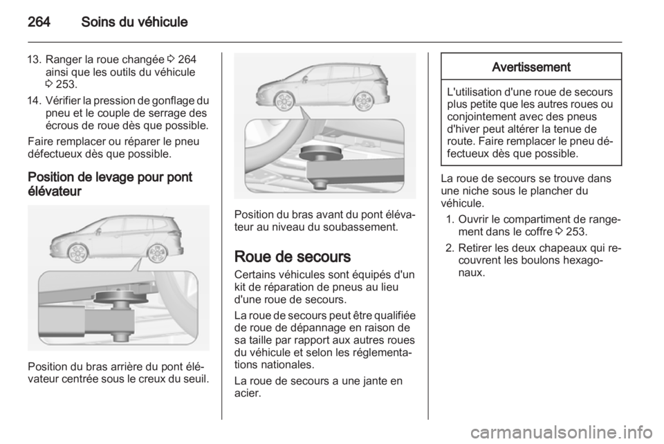 OPEL ZAFIRA TOURER 2013  Manuel dutilisation (in French) 