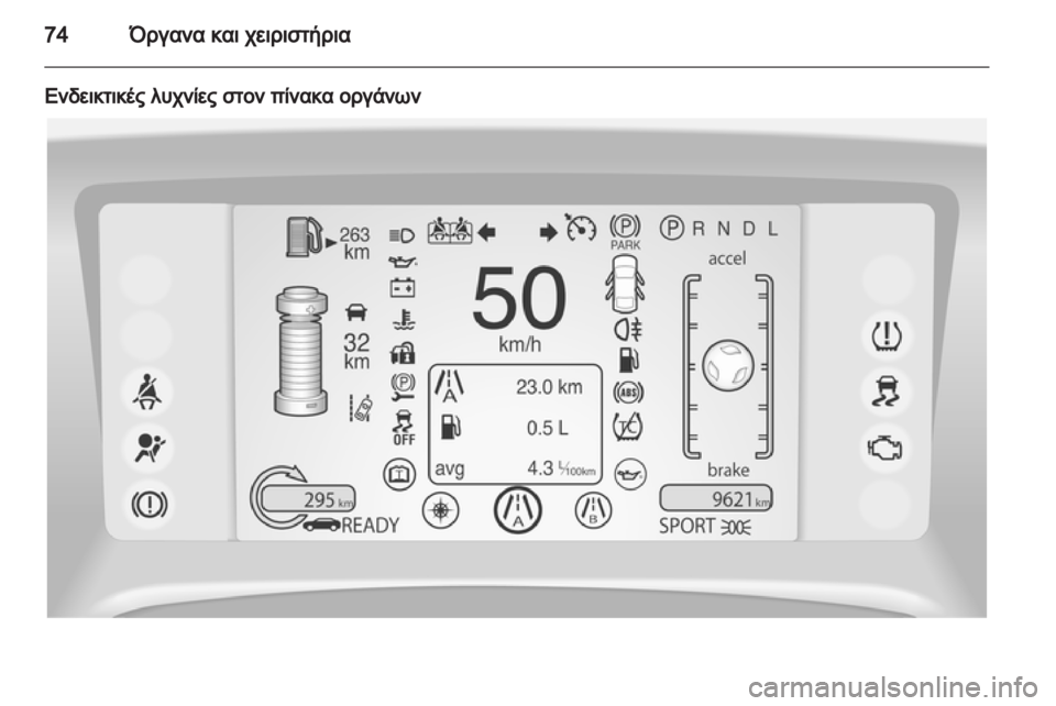 OPEL AMPERA 2013  Εγχειρίδιο Οδηγιών Χρήσης και Λειτουργίας (in Greek) 