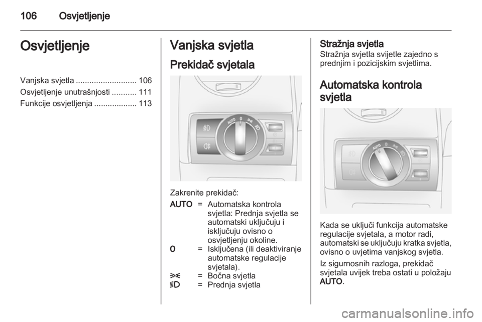OPEL ANTARA 2012.5  Priručnik za vlasnika (in Croatian) 