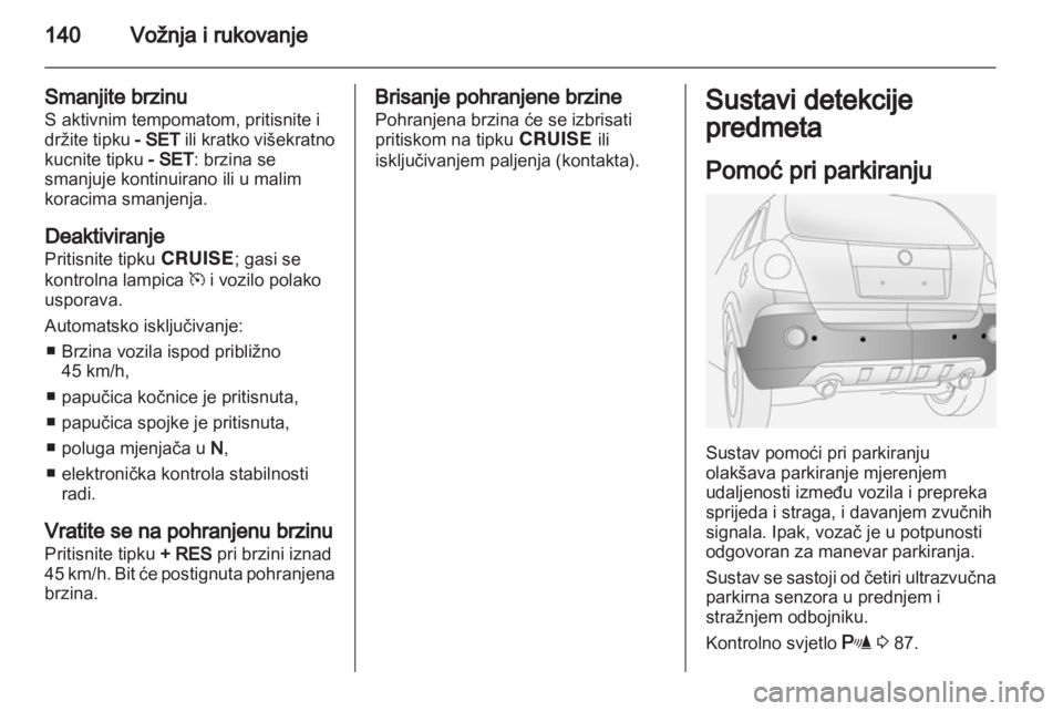 OPEL ANTARA 2012.5  Priručnik za vlasnika (in Croatian) 
