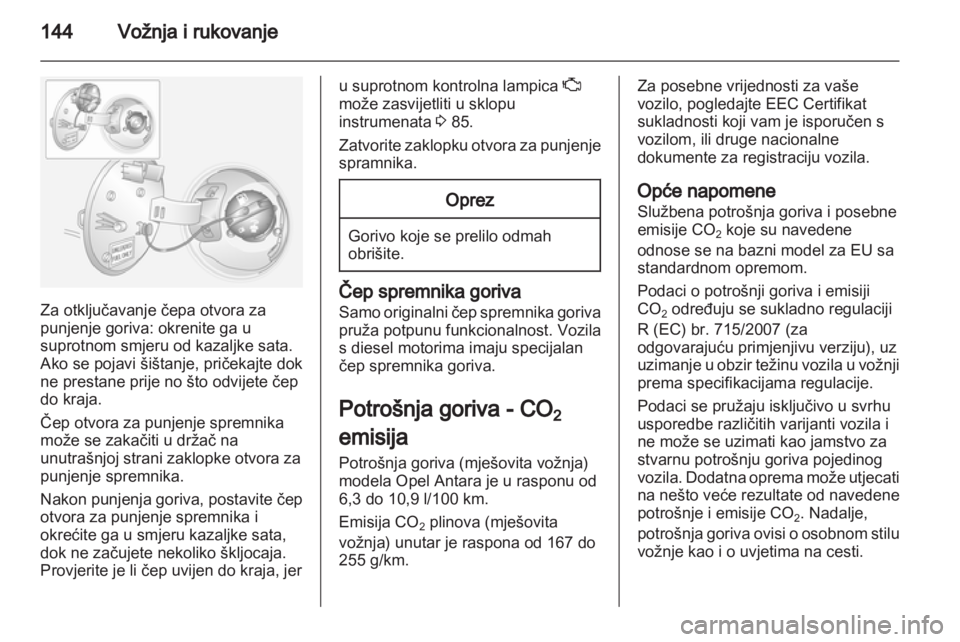 OPEL ANTARA 2012.5  Priručnik za vlasnika (in Croatian) 