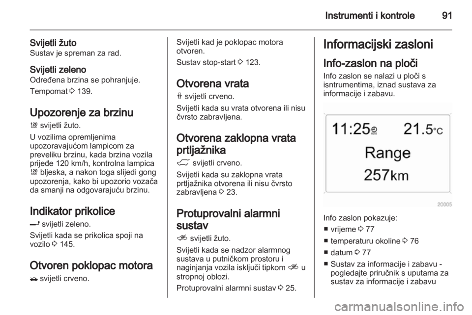 OPEL ANTARA 2012.5  Priručnik za vlasnika (in Croatian) 