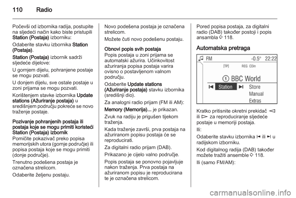 OPEL ANTARA 2013  Priručnik za Infotainment (in Croatian) 