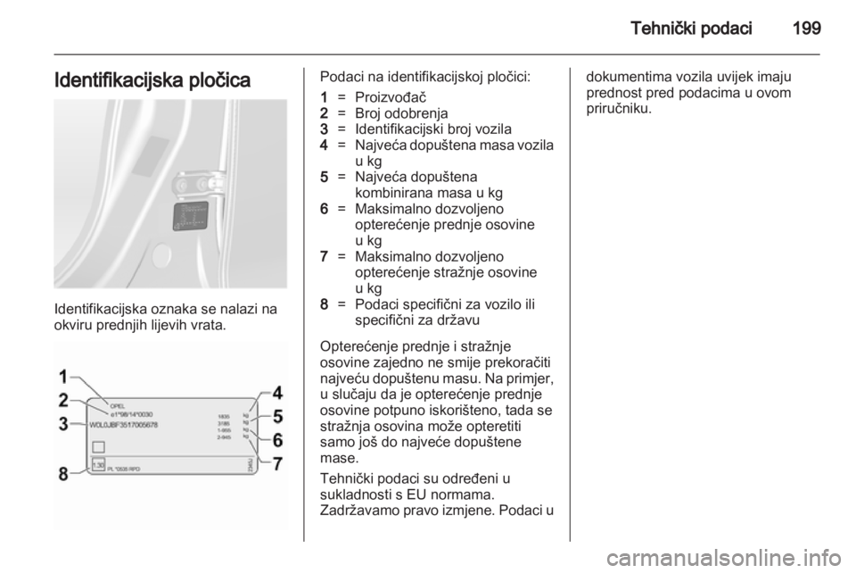OPEL ANTARA 2013.5  Priručnik za vlasnika (in Croatian) 
